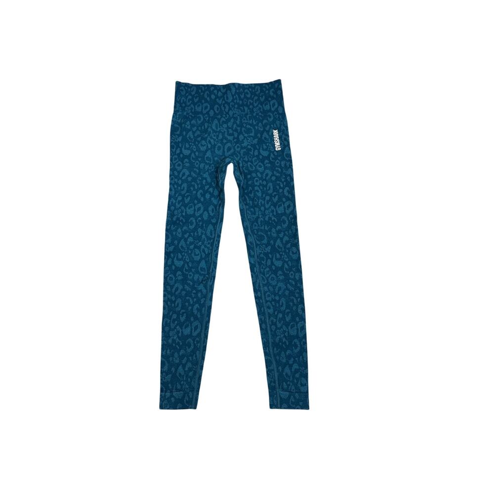 Gymshark Adapt Animal Print Blue Seamless Active Athletic Leggings Size XS